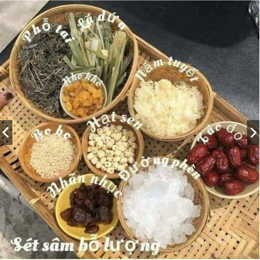 Set chè 25 sâm bổ lượng 500 gram đủ nguyên liệu set to  chén đủ 11 nguyên liệu_trathaomocsi (video+ảnh thật )