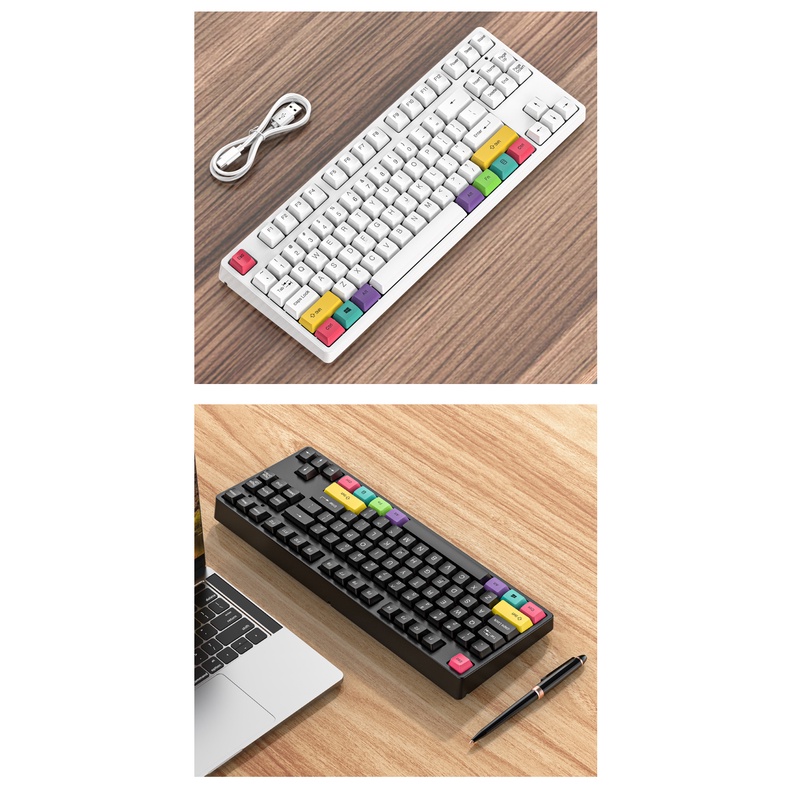 Bàn Phím Cơ Gaming NK100 Led RGB - TKL 87 Phím - Bluetooth 5.0 - Wireless