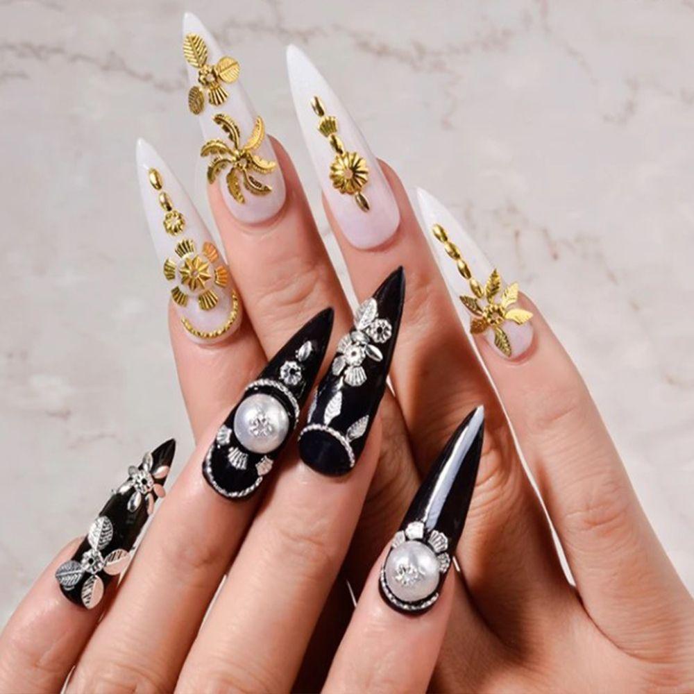 OCEANMAP Hạt Charm Đính Móng Tay 3D Thời Trang