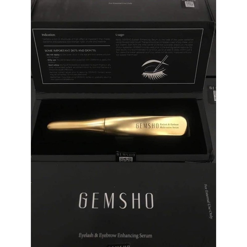 SIÊU DƯỠNG MI GEMSHO EYELASH & EYEBROW MULTI ACTIVE SERUM GEM SHO | BigBuy360 - bigbuy360.vn