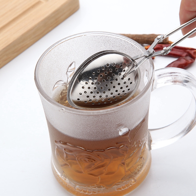 Dụng cụ lọc trà bằng thép không gỉ tay cầm dài thiết kế dễ thương