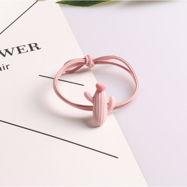 Chun buộc tóc đính cây xương rồng xinh xắn   Clovershop68