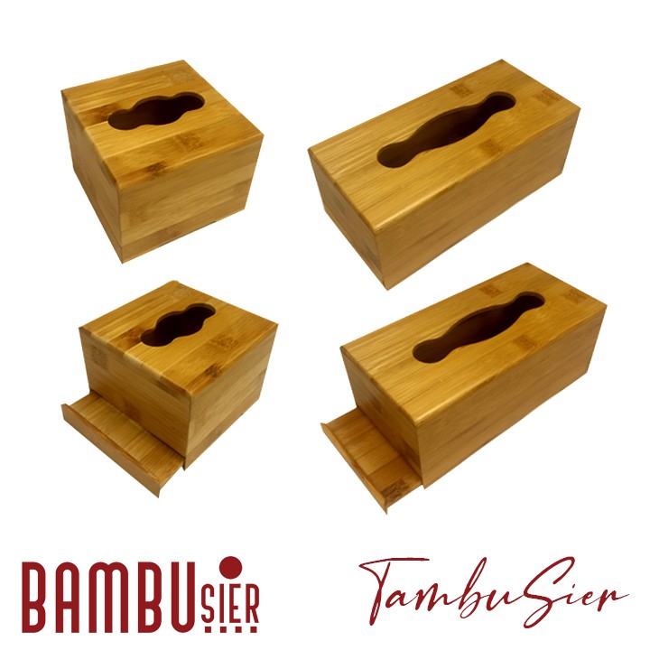 [BAMBOO] Hộp giấy ăn bằng tre tự nhiên cao cấp - hộp đựng giấy ăn gỗ tre Việt Nam [TISBOX]