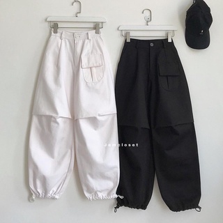 Quần jogger nữ chất kaki túi hộp dáng rộng siêu xinh