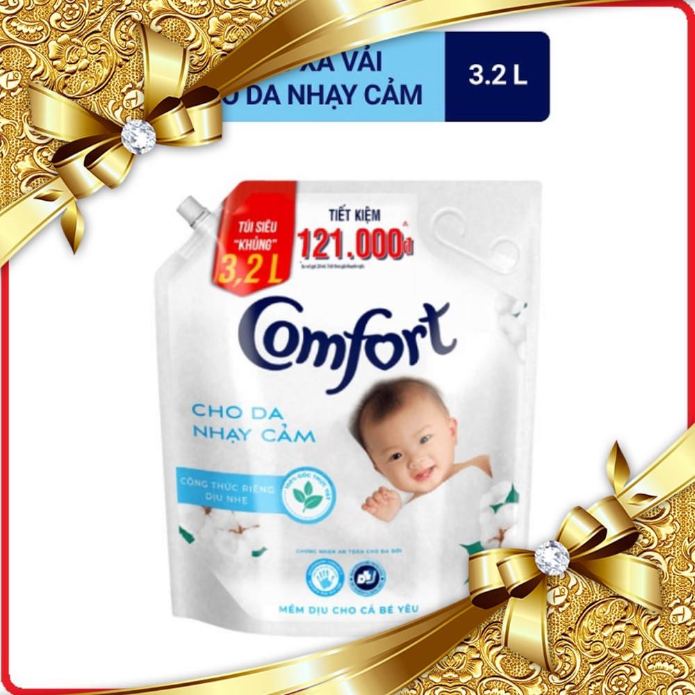 Nước xả vải Comfort Cho Da Nhạy Cảm Túi 3.2L