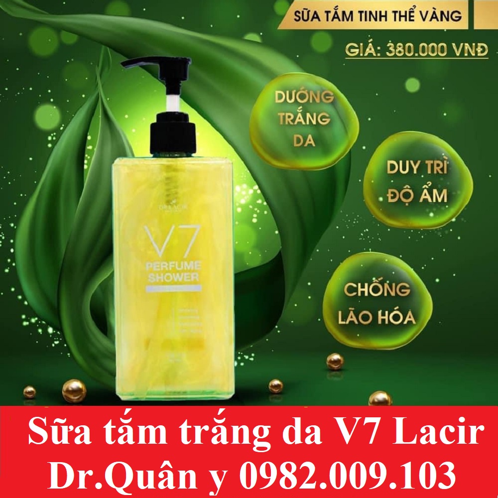 Sữa Tắm Trắng Da V7 DrLacir, V 7 PERFUME SHOWER DR LACIR Chai 350ml CHÍNH HÃNG