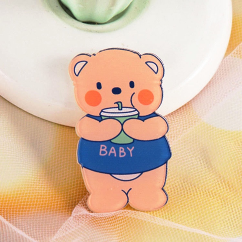 1 Huy Hiệu Cài Áo Hình Động Vật Hoạt Hình Dễ Thương