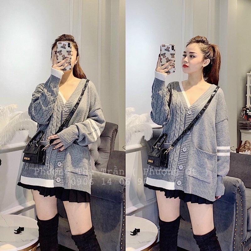 Áo khoác cadigan huy hiệu NHIỀU MẪU