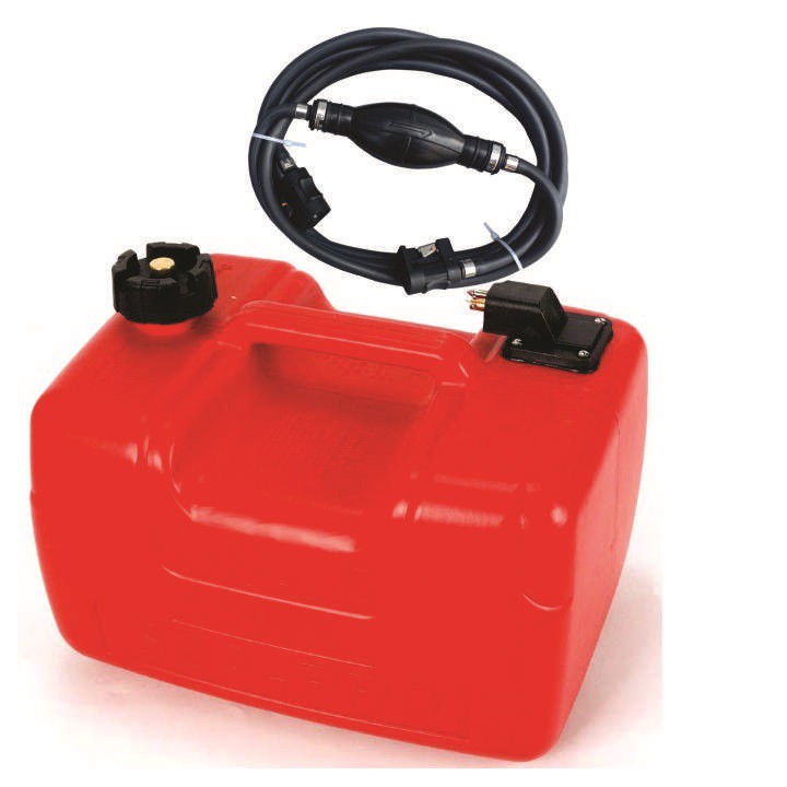 Bộ bình nhiên liệu gắn ngoài di động 12L cho động cơ Yamaha và Mercury có đồng hồ đo nhiên liệu, Bình + bộ dây bơm xăng