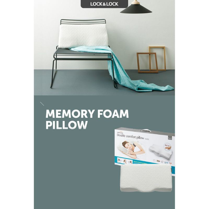 Gối Memory Foam 50D Hình chữ nhật Lock&Lock Trắng HLW114