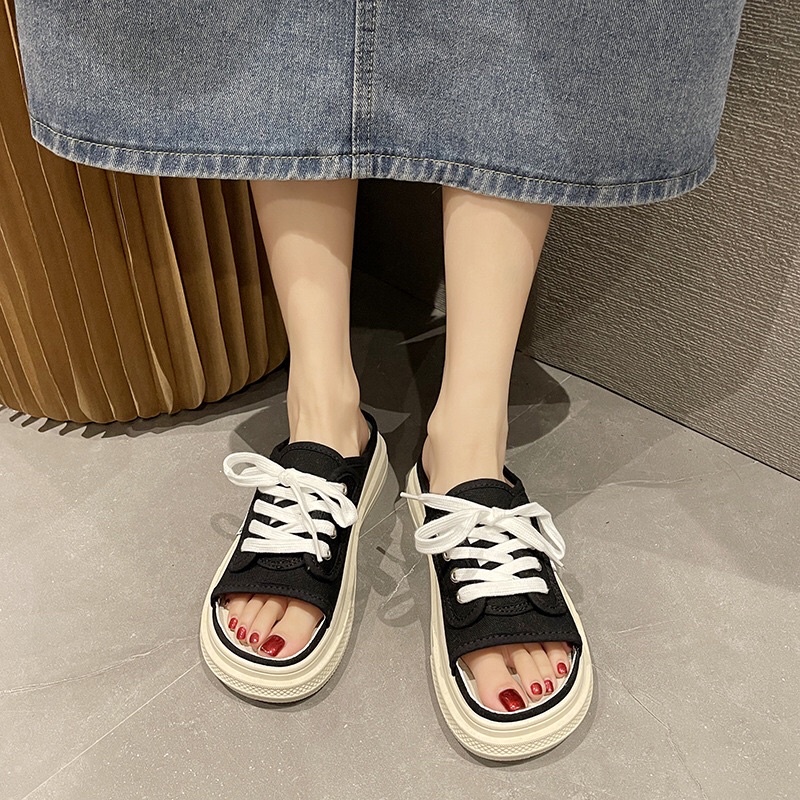 DÉP ĐẾ CAO 3cm BUỘC DÂY PHONG CÁCH HÀN QUỐC