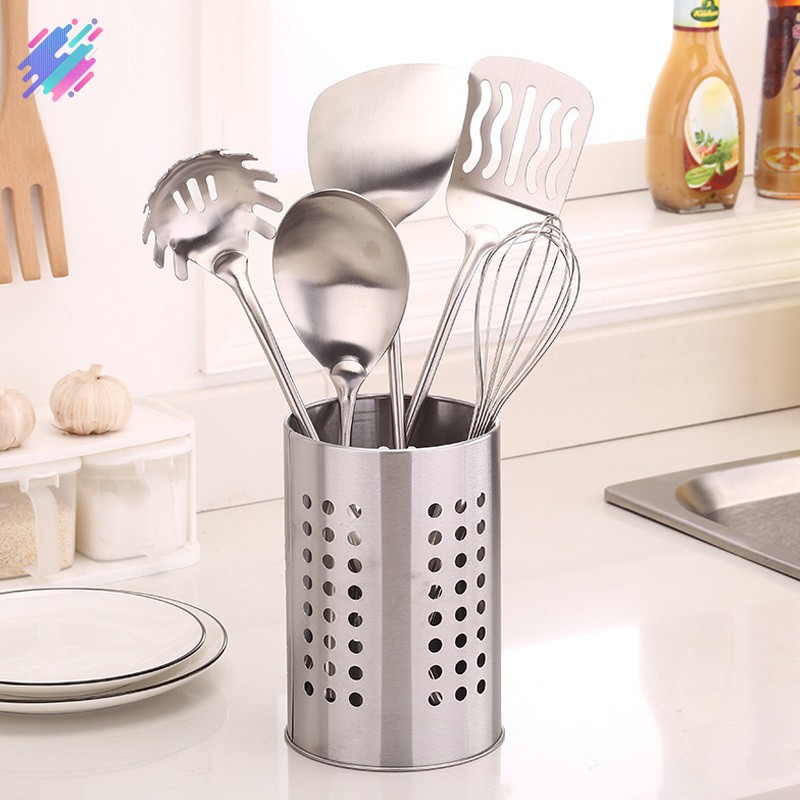 Ống đựng muỗng đũa nấu ăn đa chức năng bằng thép không gỉ cho nhà bếp