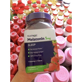 KẸO DẺO NGỦ NGON NATROL MELATONIN SLEEP- GUMMIES SLEEP 5mg VỊ DÂU 180vien
