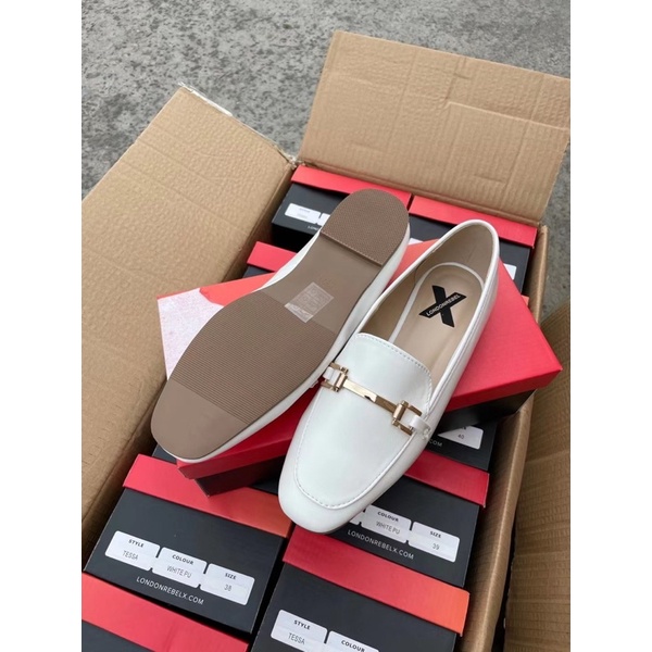 Giày lười nữ LRX Giày Loafers da Pu cao cấp xuất dư 0622