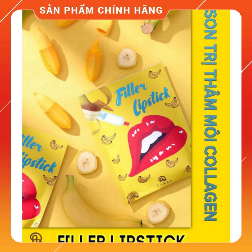 SON FILLER LIPSTICK CHUỐI COLLAGEN KHỬ THÂM HỒNG MÔI PAREA 40G