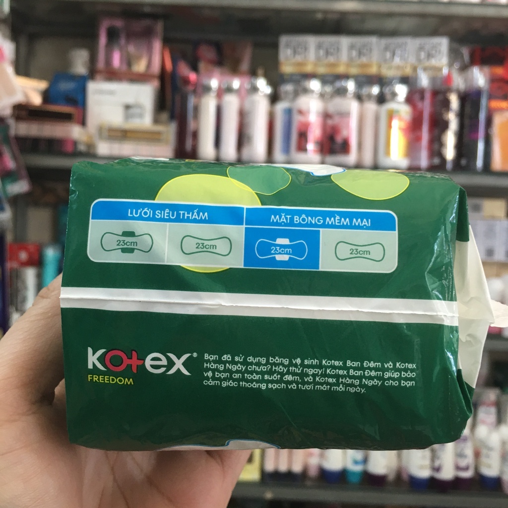 (Mặt bông)Băng vệ sinh Kotex Freedom dày cánh 8 miếng/gói