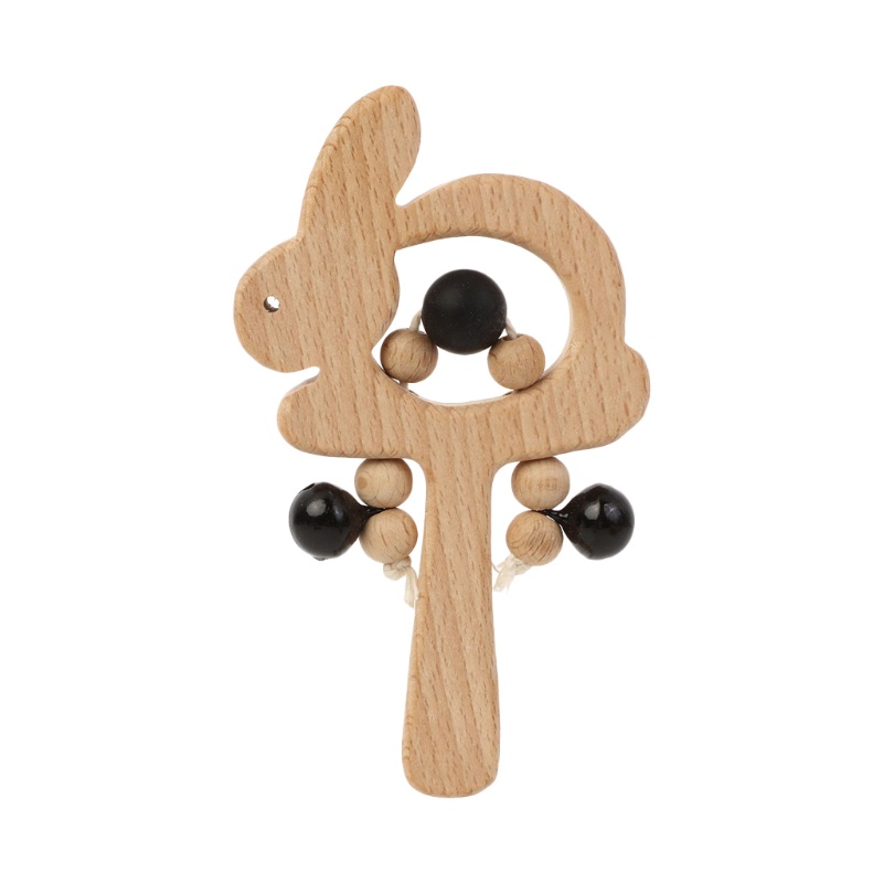 Đồ Chơi Vòng Lục Lạc Hình Thỏ Con Ngậm Mọc Răng Cho Bé Sơ Sinh