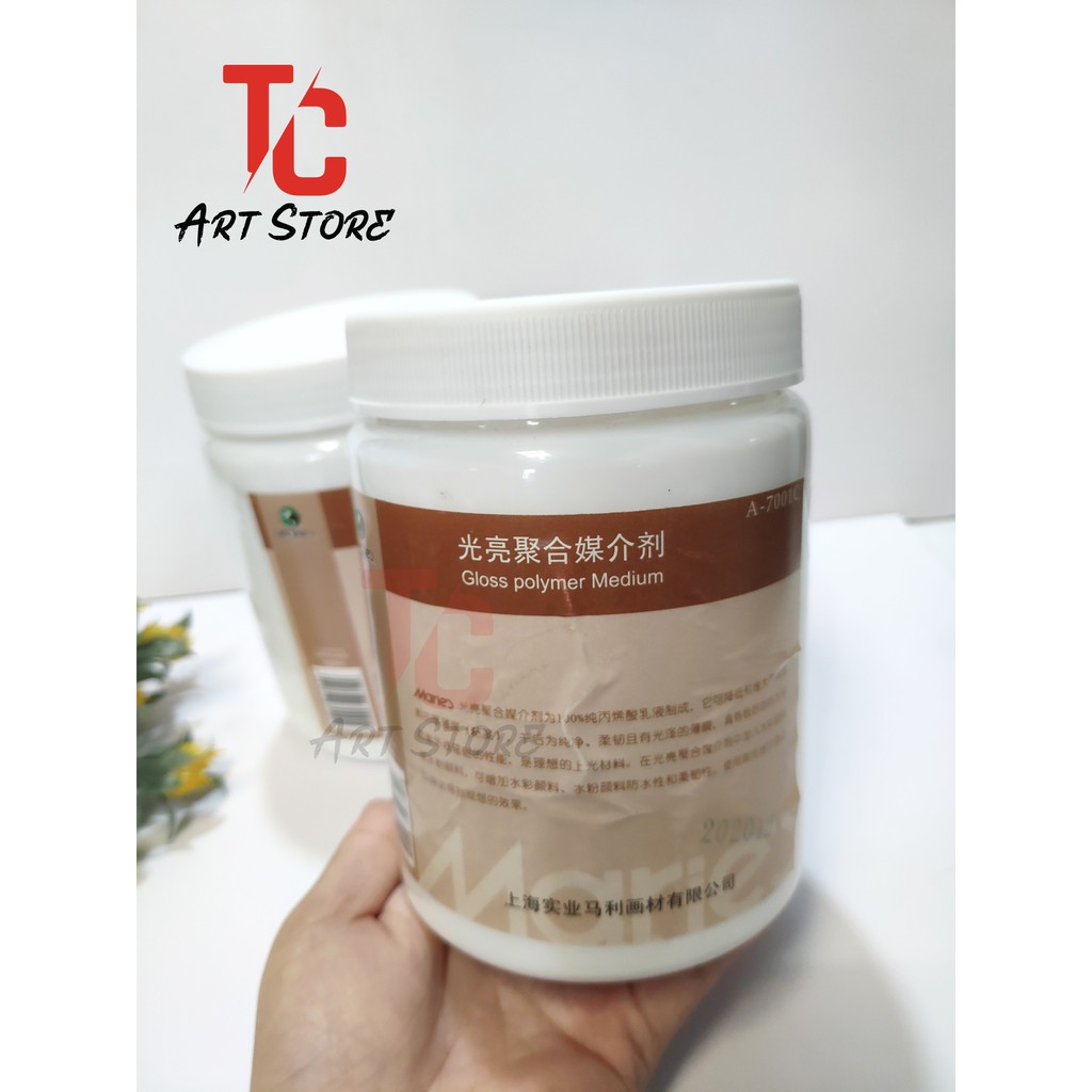 PHỦ BÓNG BẢO VỆ TRANH ACRYLIC 1 LÍT - GLOSS POLYMER MEDIUM MARIE'S 500ml/ 1000ml