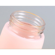 Bình nước gấu pastel BN34 giữ nhiệt thuỷ tinh bọc nhựa 400ml