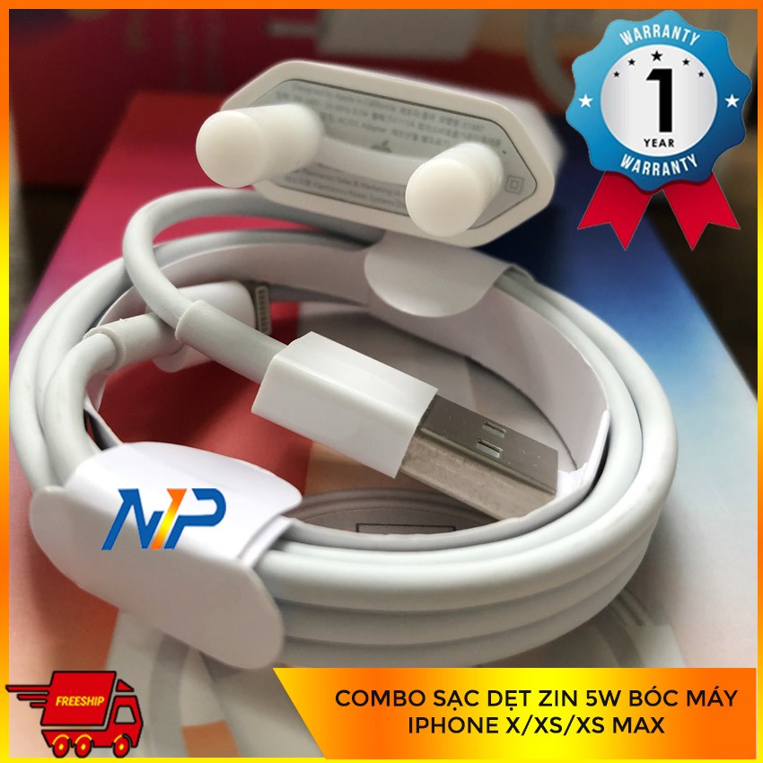 [COMBO] SẠC DẸT 5W XỊN IPHONE X/XS/XS MAX/SE/11/PRO/PROMAX-BH 12 THÁNG-LAZMALNP