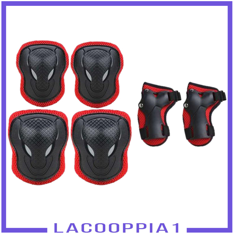 [LACOOPPIA1]6Pcs Kids Elbow Wrist Knee Pads Protective Gear Guard Skate Cycling