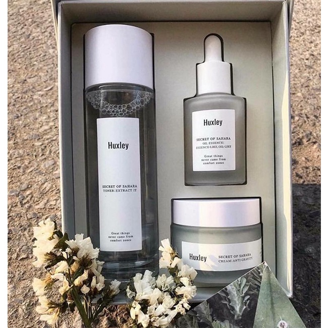 Set dưỡng ẩm Huxley Antioxidant Trio Set 3 món giúp chống lão hóa