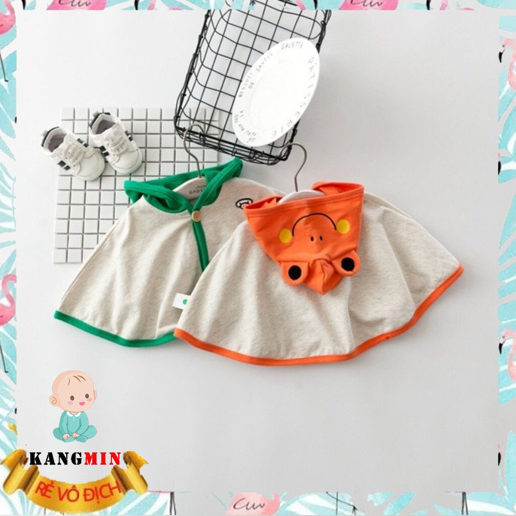 Áo chống nắng cho bé trai bé gái Kangmin kids,  quần áo choàng chống nắng cho bé trai bé gái Chất Cotton Da cá từ 8-18kg