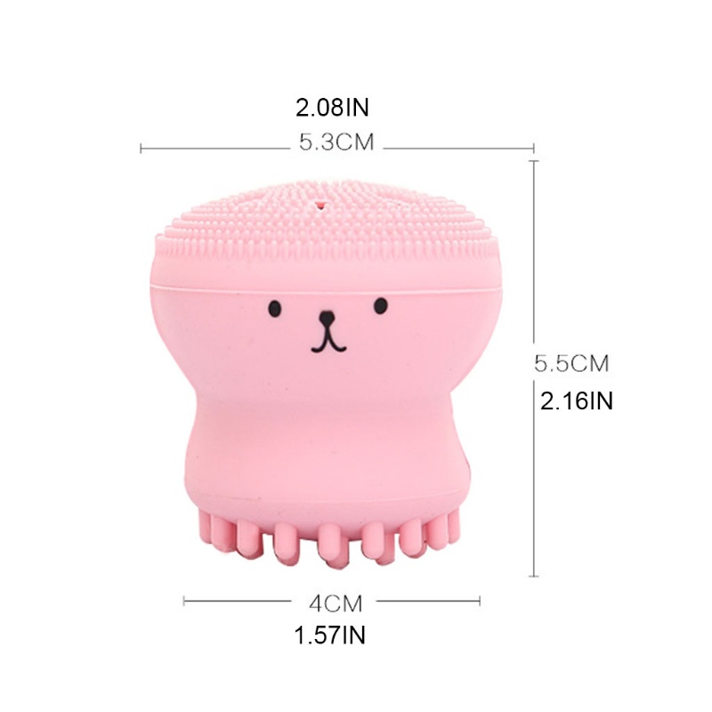 Bàn Chải Silicone Rửa Mặt Cầm Tay Hình Bạch Tuộc