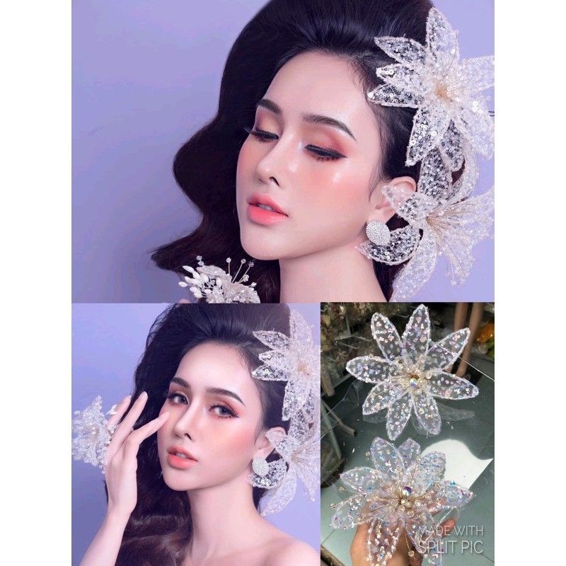 căp cài tóc cô dâu xinh