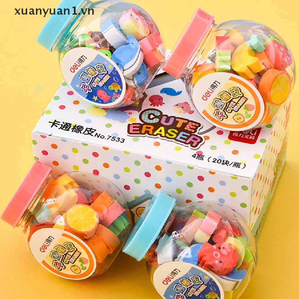 Set 20 Gôm Tẩy Tạo Hình Trái Cây Dễ Thương