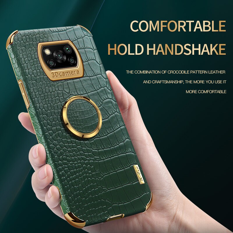 Ốp điện thoại da cá sấu sang trọng dành cho Xiaomi Mi Poco M3 F3 X3 Pro NFC Mi 10T Lite 10 Pro