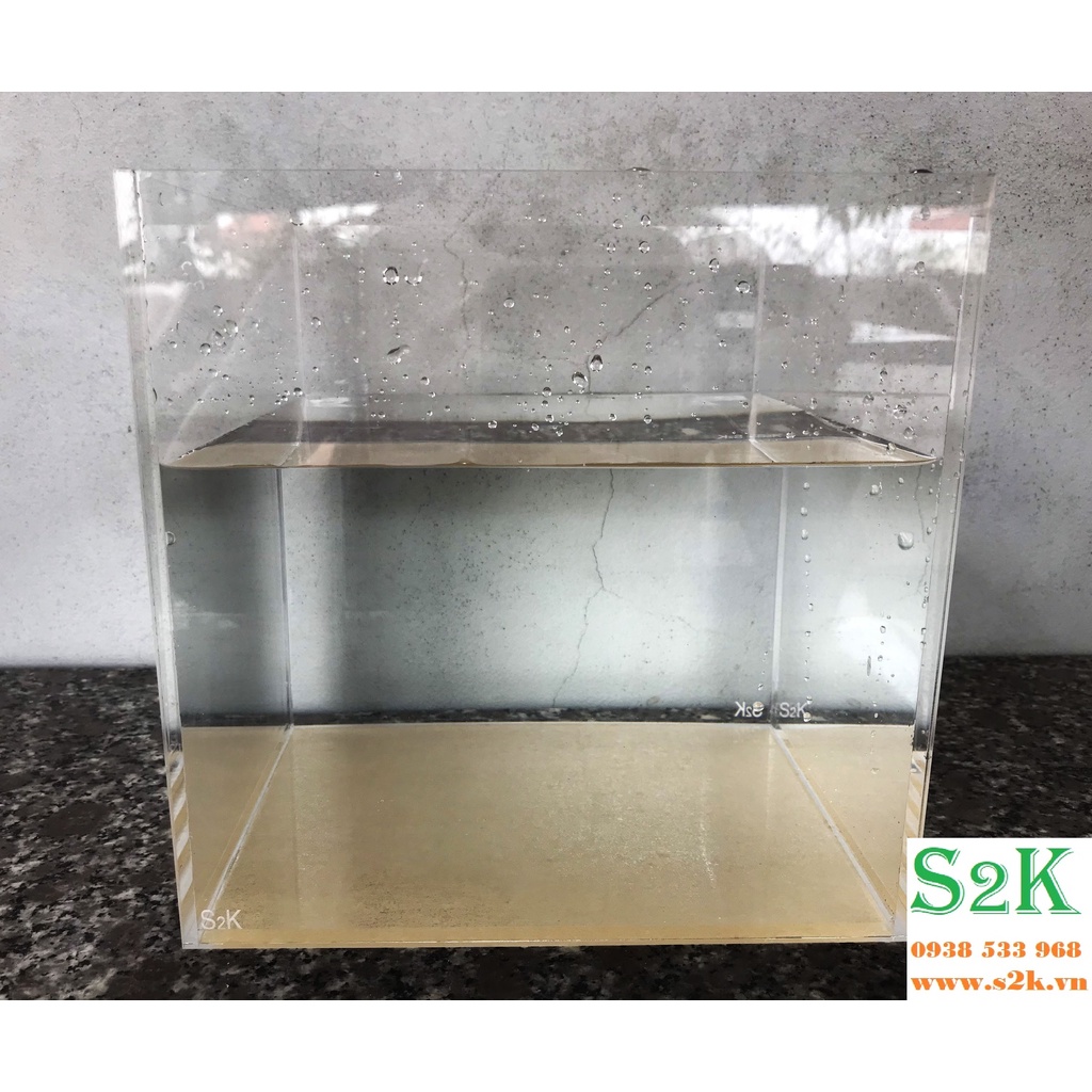 Bể acrylic 25x25x25, hồ mika siêu nhẹ phù hợp cho nuôi cá, cây thủy sinh... có thể dùng kèm theo đèn, bơm, lọc