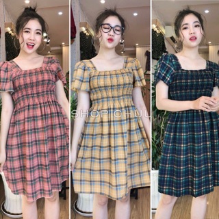 Đầm carô đủ màu bigsize 60 - 85 kí