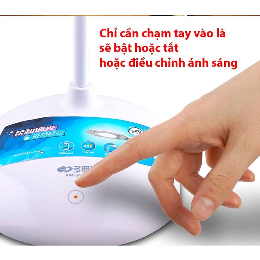 Mua đèn học chống cận cho bé - Đèn led cảm ứng usb -  Đèn Led để bàn thông minh KM-S603. Đèn bàn bảo vệ thị lực