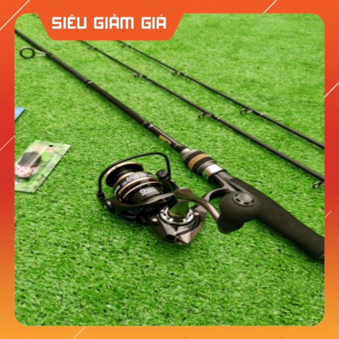 [Combo] R Bộ Cần Câu Lure Chất Lượng Hunting Black + Máy Deukio AC + Phụ Kiện [Giá rẻ]