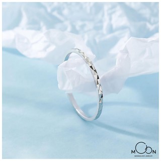 Nhẫn bạc nữ trơn lấp lánh nhiều size Moonsilver