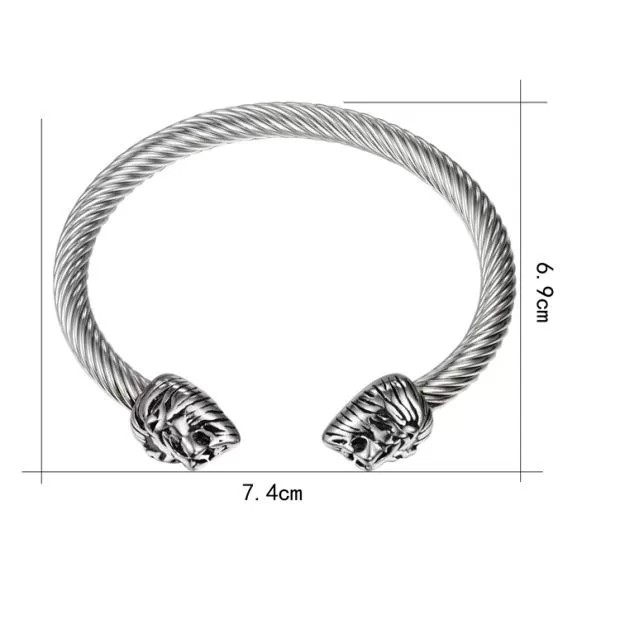 Vòng lắc tay Nam đầu sư tử nam tính, chất liệu inox cao cấp không gỉ, bao đeo bao đẹp vĩnh viễn