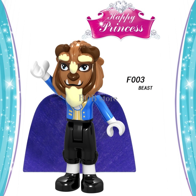 Đồ chơi lắp ráp mô hình nhân vật công chúa Anna Elsa Cinderella Fairy Godmother Olivia