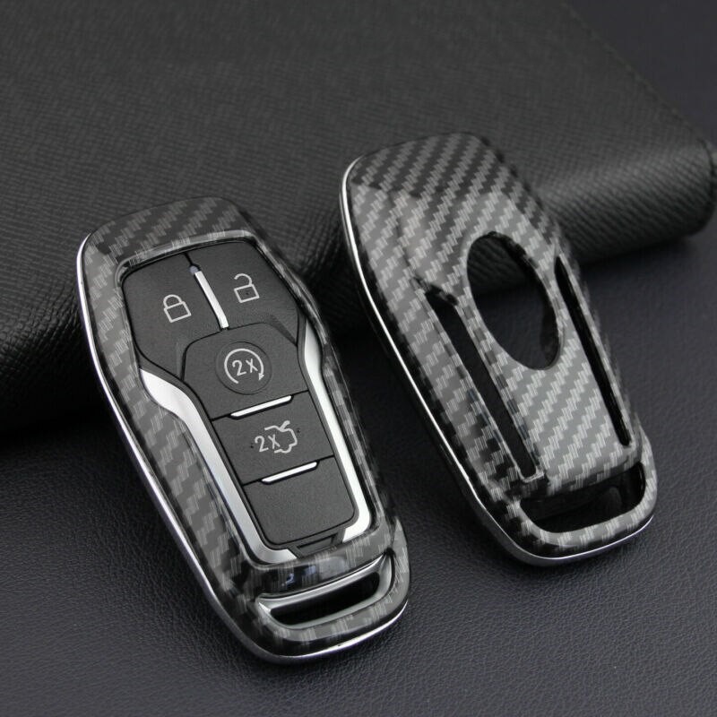 Bao da chìa khóa, bọc chìa khóa carbon, móc khóa ô tô dùng riêng cho xe Ford ranger, Ford Fiesta