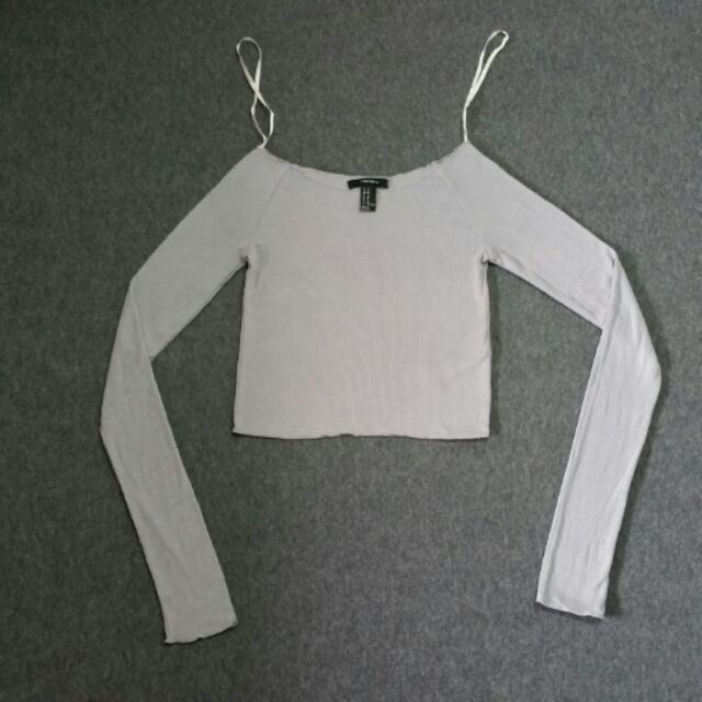 Áo thun croptop dài tay F21