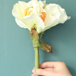 Hoa lụa cành hoa amaryllis đẹp sang trọng quý phái hoa decor trang trí hoa cưới hoa sự kiện