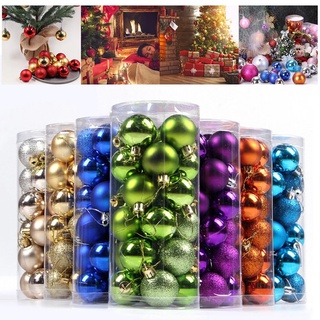 3/4/6/8cm nhiều màu Giáng sinh bóng/chống vỡ cây Giáng sinh trang trí bóng/chất lượng cao lễ hội treo bóng