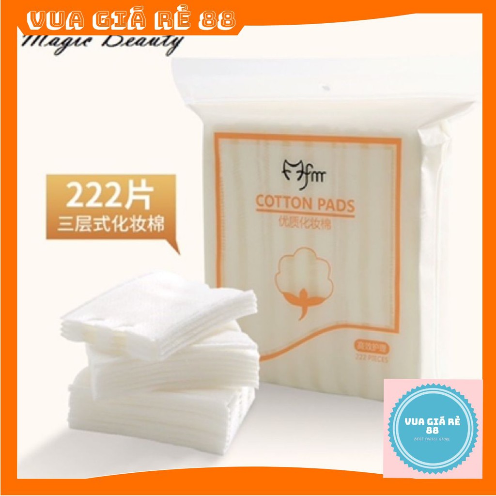 Bông Tẩy Trang 3 Lớp  Cotton Pads Túi 222 Miếng BTT222 | BigBuy360 - bigbuy360.vn