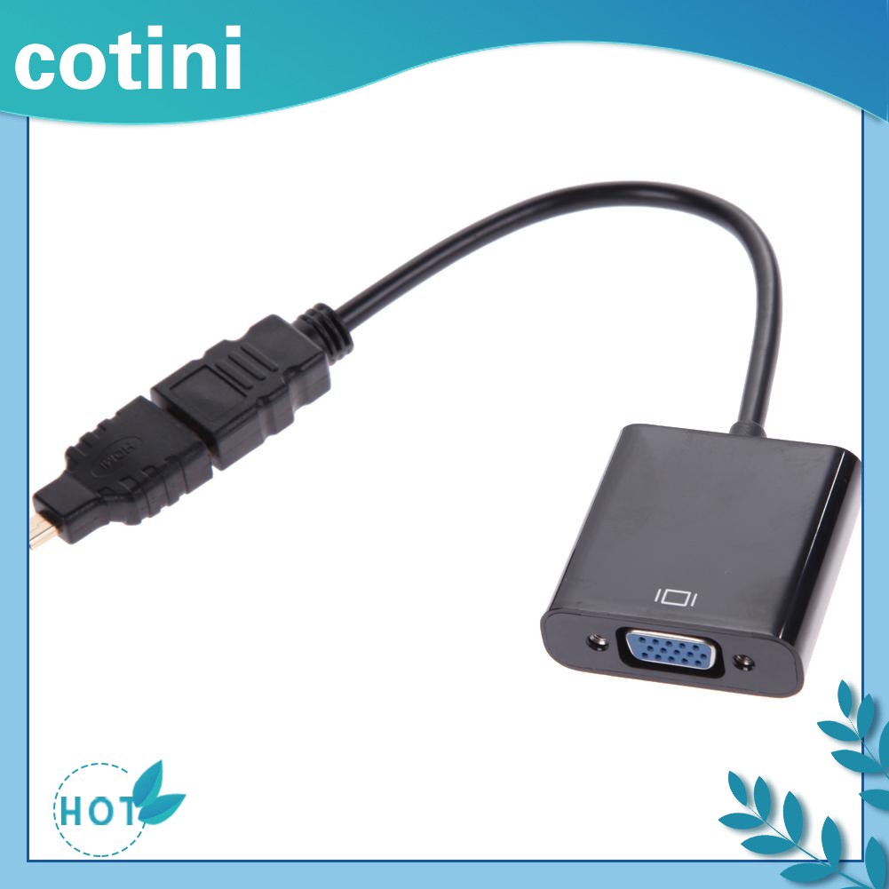 [Trong kho] ♠♠Bộ chuyển đổi 1080P Micro HDMI / Mini HDMI / HDMI sang VGA có âm thanh