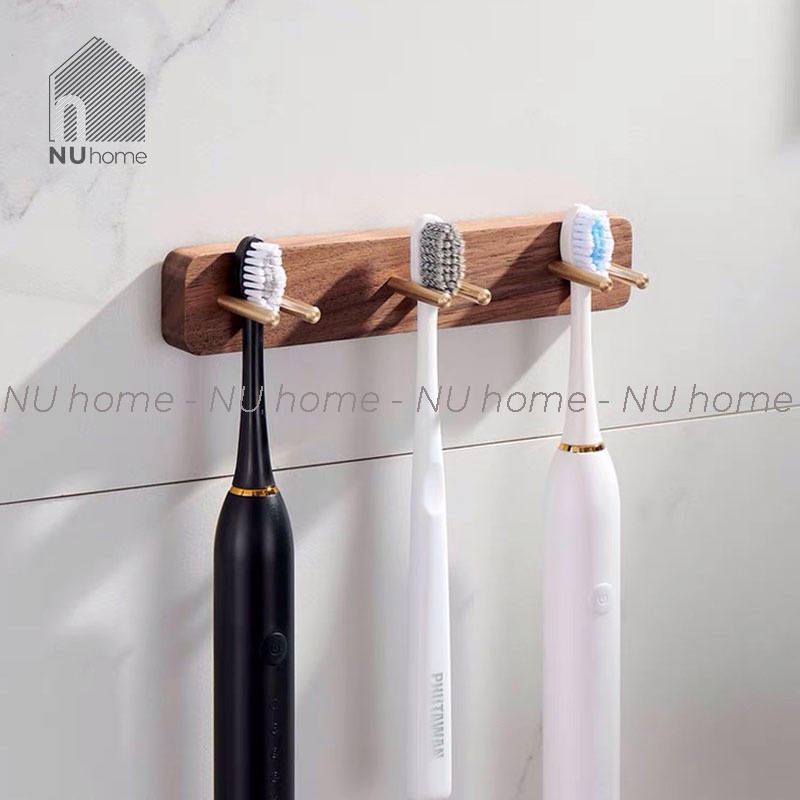 nuhome.vn | Giá treo bàn chải đánh răng - Ruda, được thiết kế đơn giản tiện dụng bằng chất liệu gỗ tự nhiên cao cấp