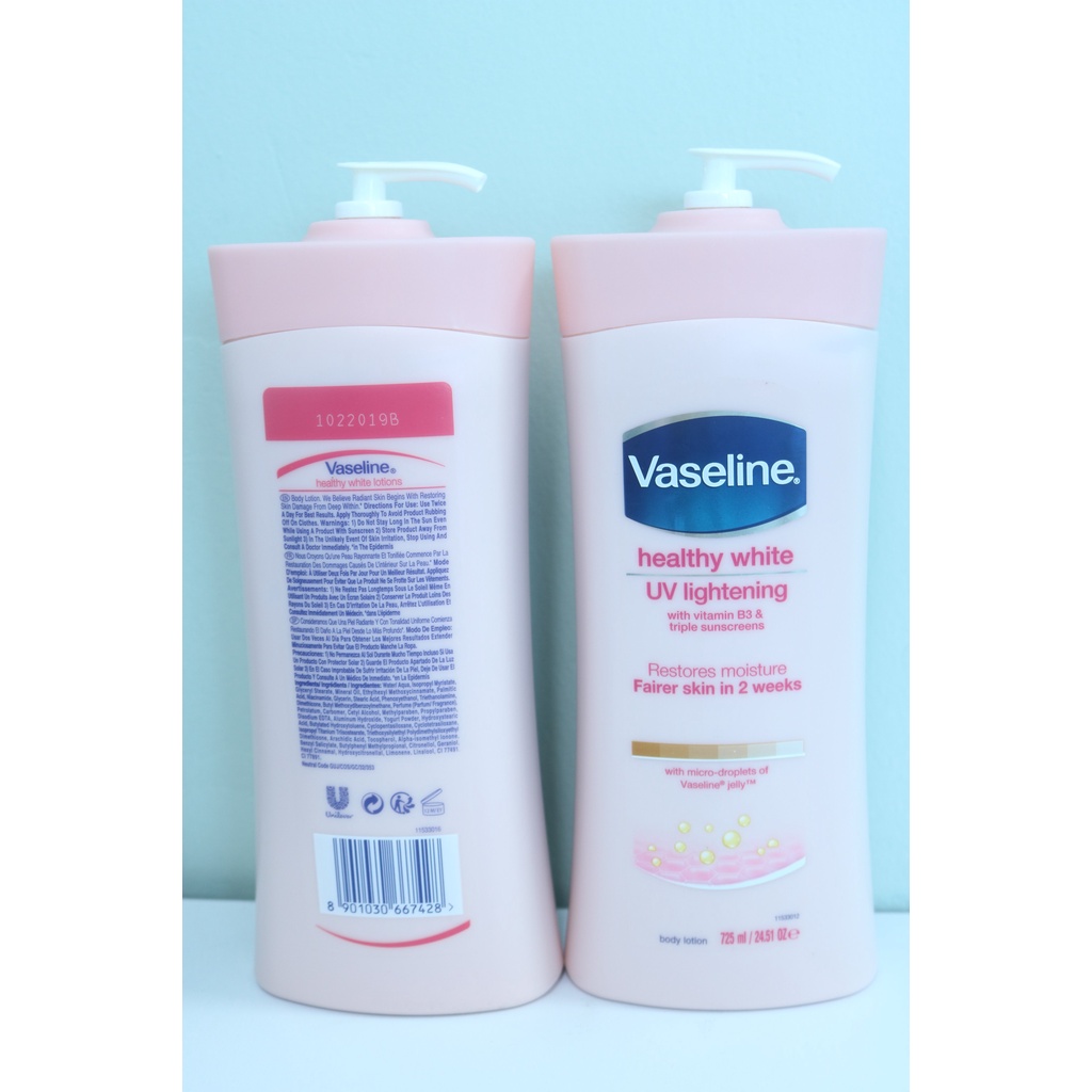 Sữa dưỡng thể Vaseline Hồng Healthy White UV Lightening/Daily Brightening Body Lotion 725ml/ Sữa dưởng thể Vaseline