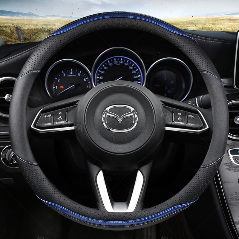 Vỏ Bọc Vô Lăng Bằng Da Thật Chống Trượt Cho Mazda CX-3 CX-4 CX-5 CX-7 CX-9