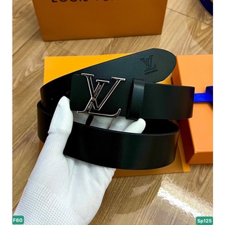 Thắt Lưng Nam LV Da Thật, Dây Nịt LV Dập Vân Logo Hãng, Tặng Hộp Thẻ Đầy Đủ