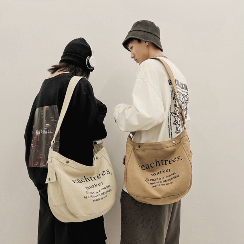 Túi Xách canvas , túi đeo chéo Thiết Kế Mới Thời Trang Theo Phong Cách Nhật Bản Cho Nam Nữ