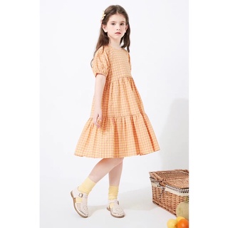Đầm Melisa xuất Hàn kẻ caro cho bé gái